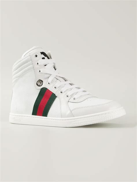 gucci high top sneakers white.